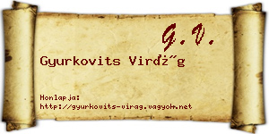 Gyurkovits Virág névjegykártya