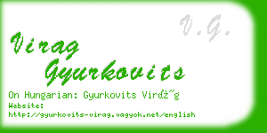 virag gyurkovits business card